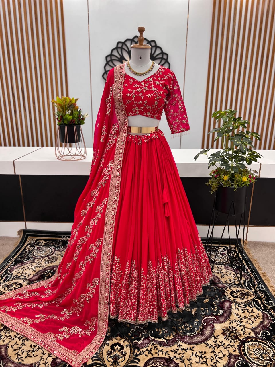 ✨ Elegant Embroidered Sequence Designer Lehenga Set – Premium Partywear