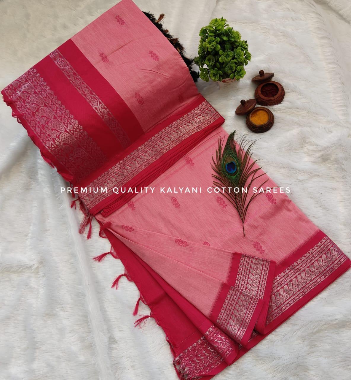 Kalyani Cotton Saree – Gadwal Paithani Style with Grand Jari Pallu