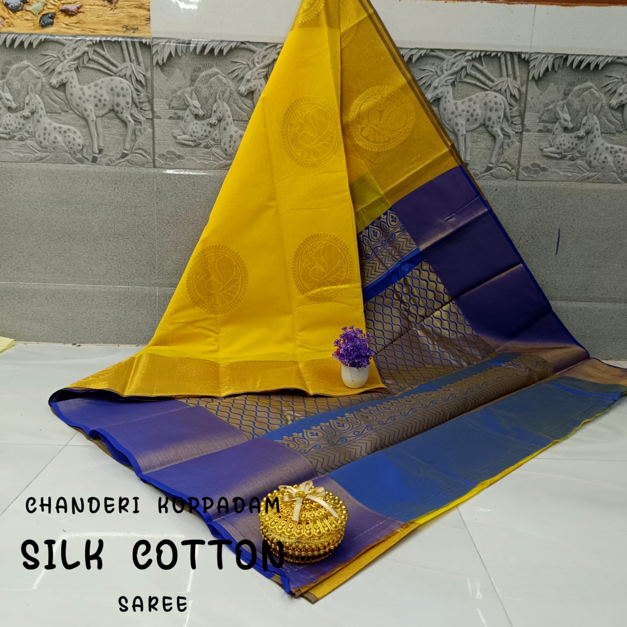 Chanderi Kuppadam Rich Silk Cotton Saree – Big Butta Design