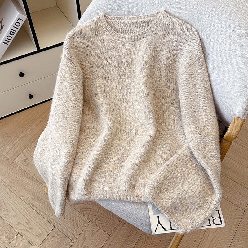 Knit Sweater with Cloud Flower Yarn