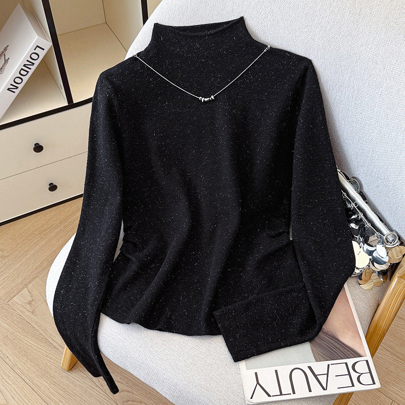 Women's Necklace Semi-High Neck Top