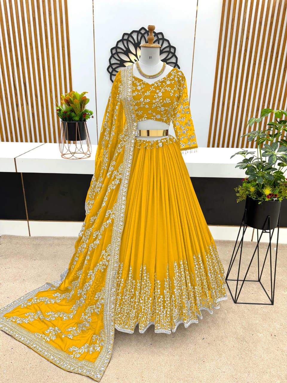 ✨ Elegant Embroidered Sequence Designer Lehenga Set – Premium Partywear