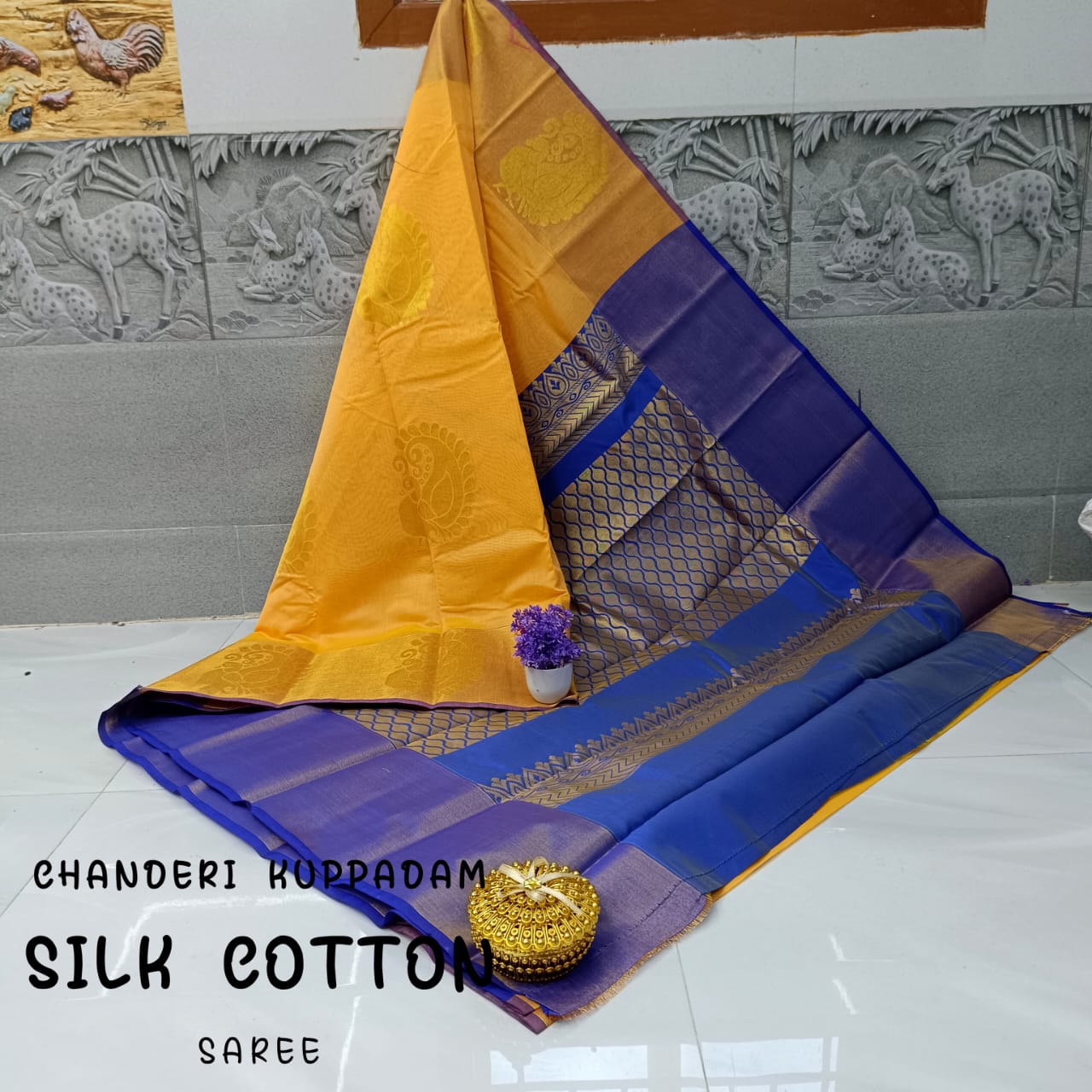 Chanderi Kuppadam Rich Silk Cotton Saree – Big Butta Design