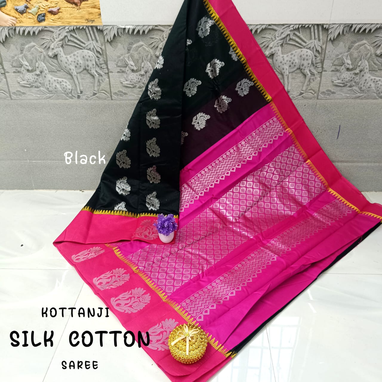 Chanderi Kuppadam Rich Silk Cotton Saree – Big Butta Design