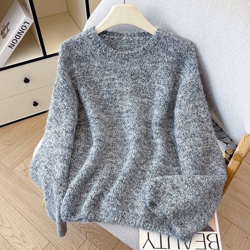 Knit Sweater with Cloud Flower Yarn