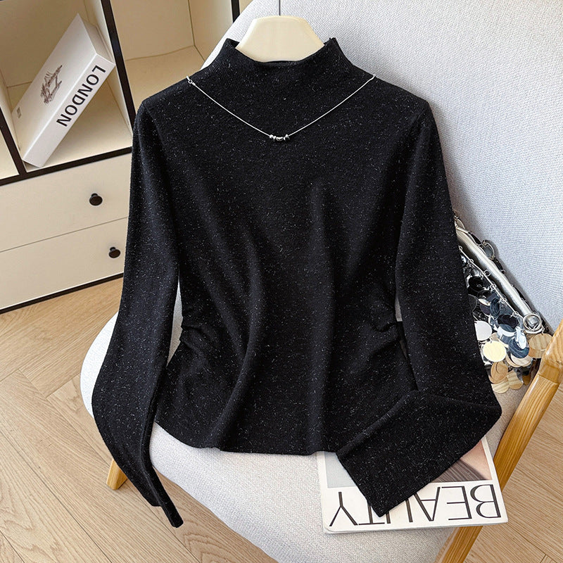 Women's Necklace Semi-High Neck Top