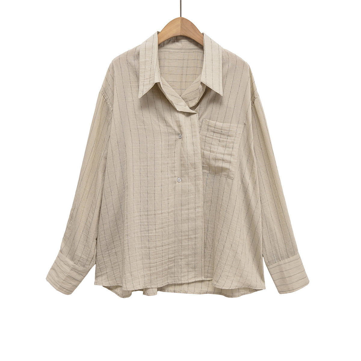 Minimalist striped open top shirt for women's wear