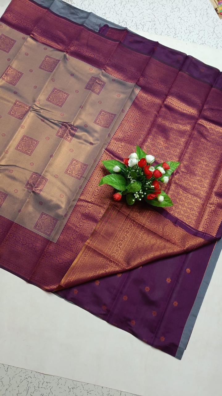 Premium Bridal Banarasi Silk Saree – Contrast Border & Rich Pallu