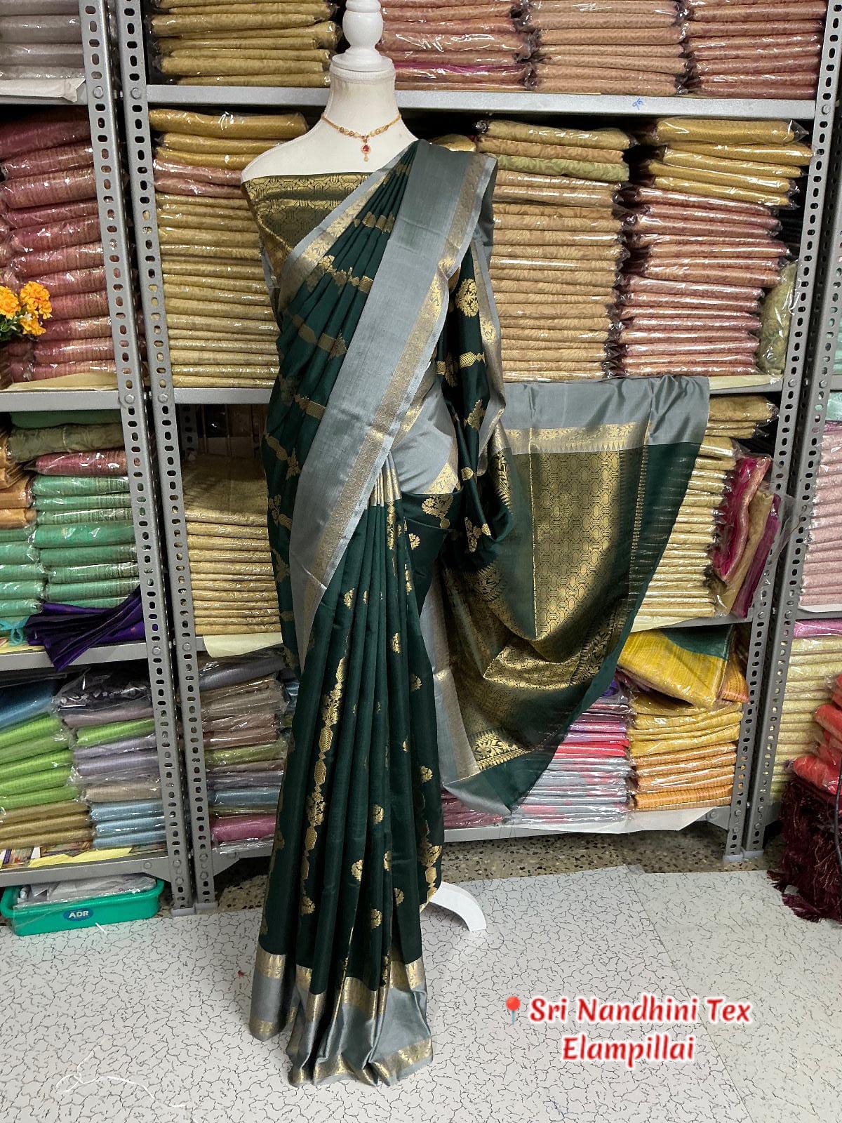 Premium Semi Kanjipuram Vairaoosi Soft Silk Sarees
