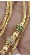 Gold Plated Mugappu Chain - CZ Detailing