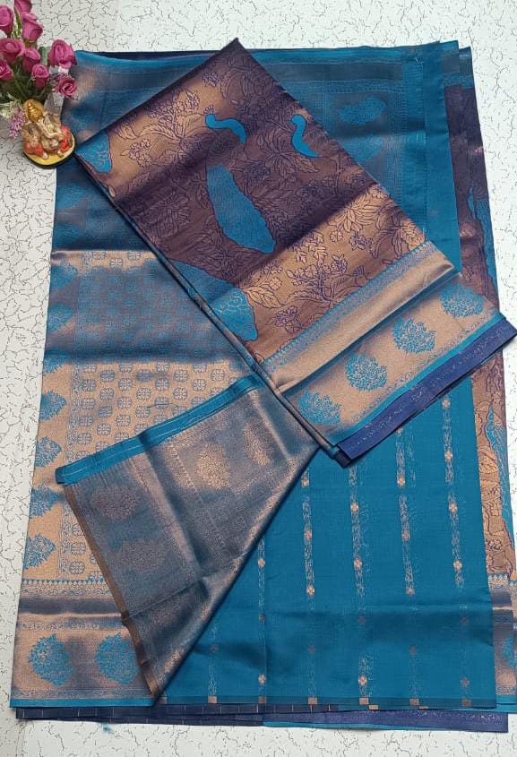 New Trending Peacock Bridal Silk Saree