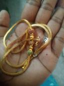 Gold Plated Mugappu Chain - CZ Detailing