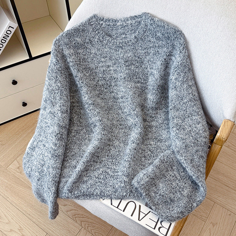 Knit Sweater with Cloud Flower Yarn