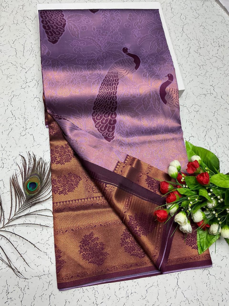 New Trending Peacock Bridal Silk Saree