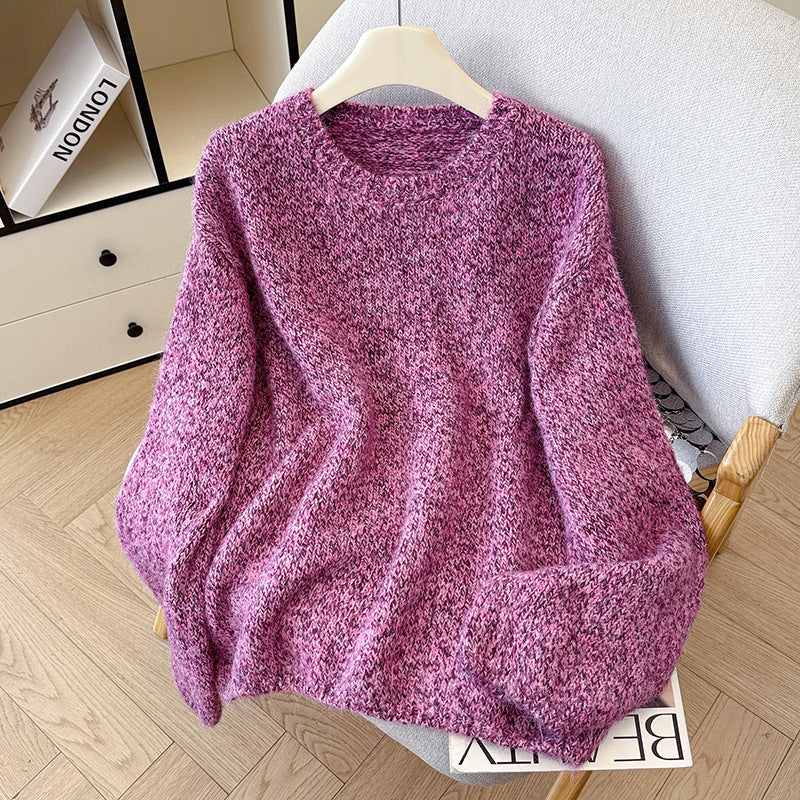 Knit Sweater with Cloud Flower Yarn