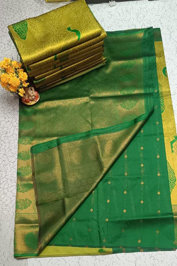 New Trending Peacock Bridal Silk Saree