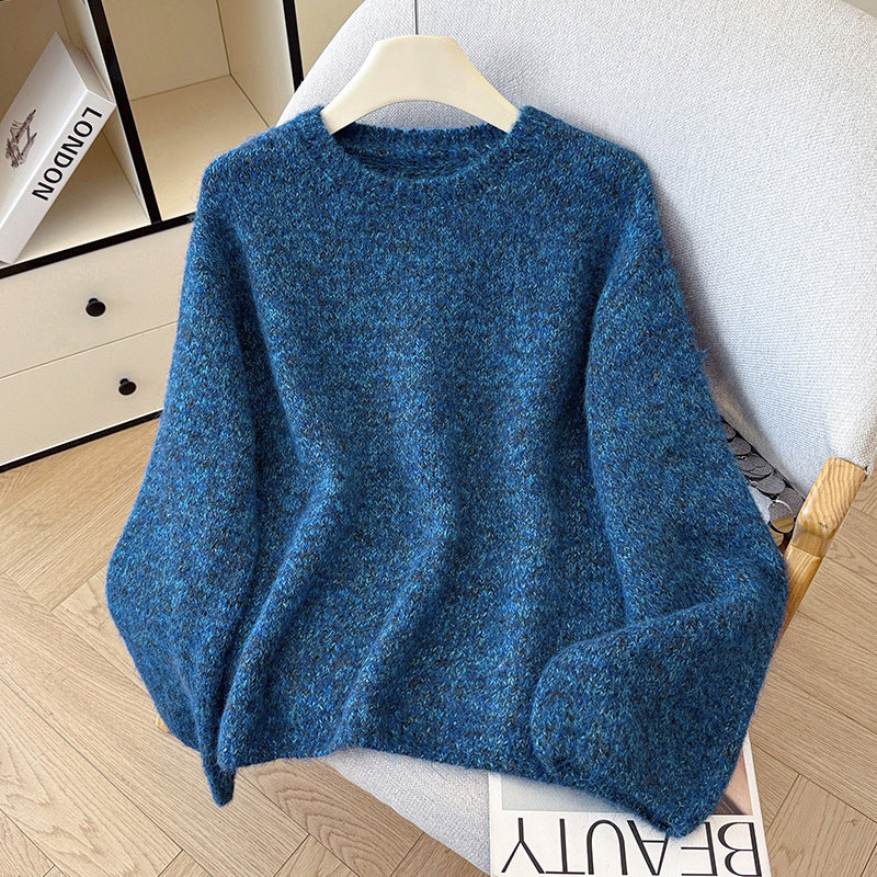Knit Sweater with Cloud Flower Yarn