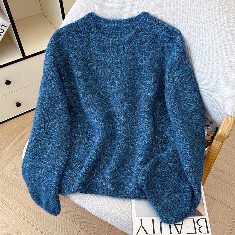 Knit Sweater with Cloud Flower Yarn