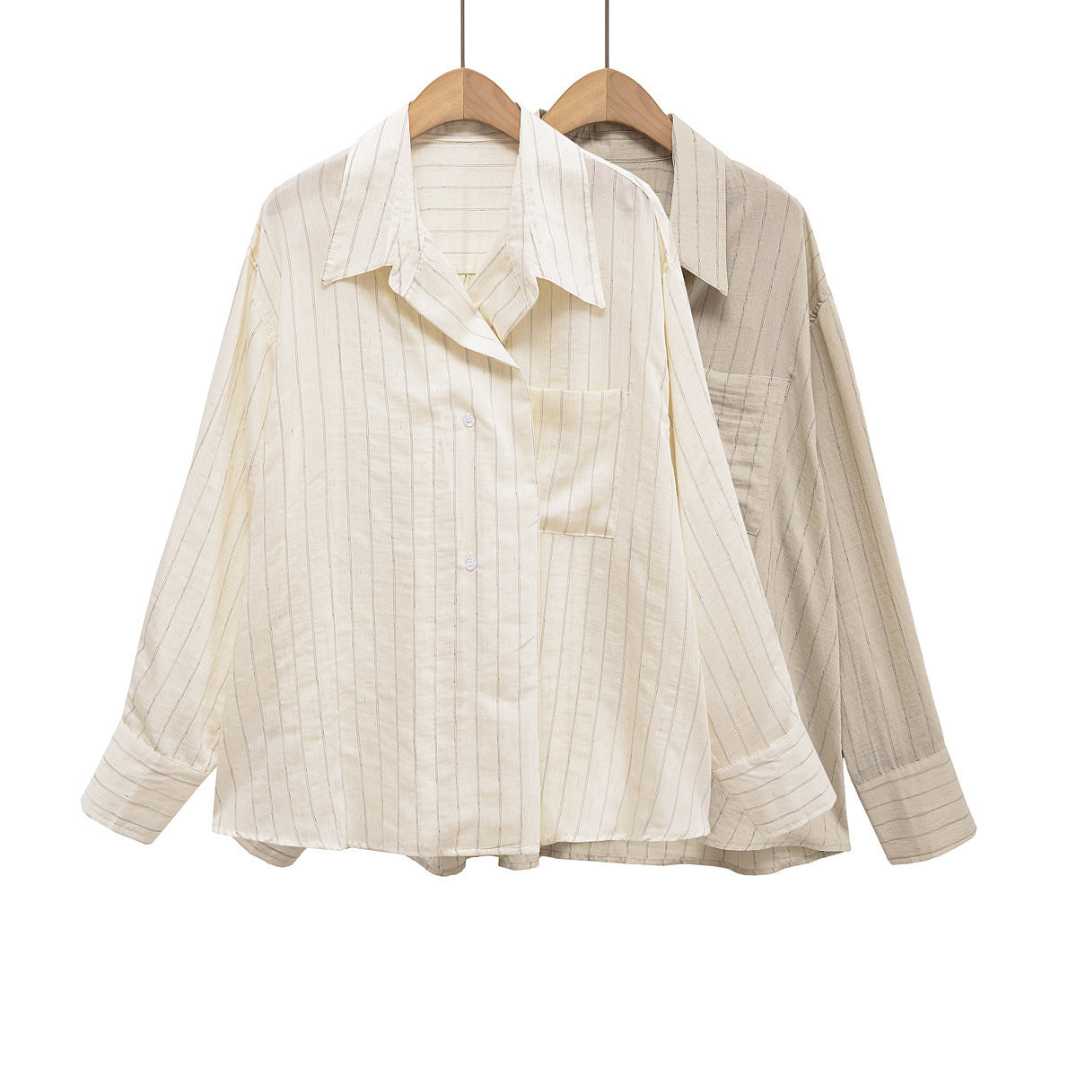 Minimalist striped open top shirt for women's wear