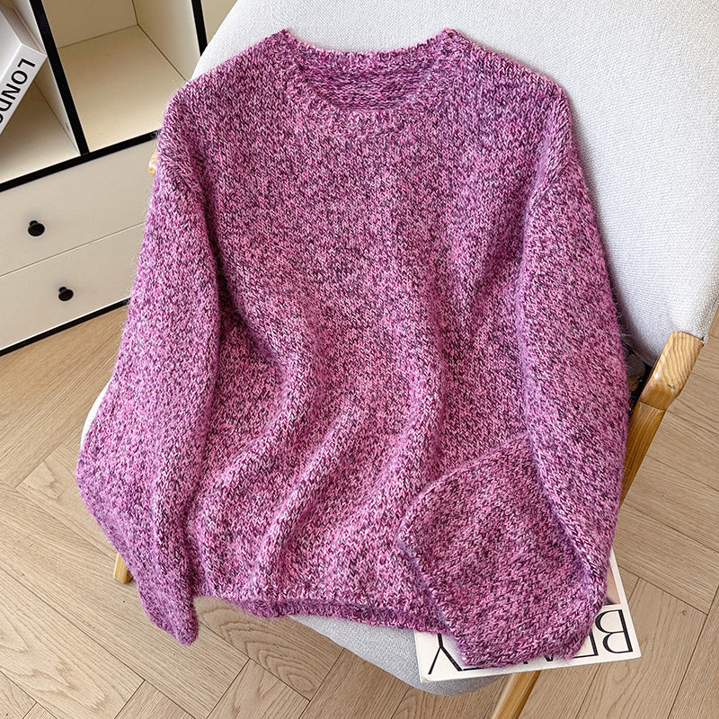 Knit Sweater with Cloud Flower Yarn