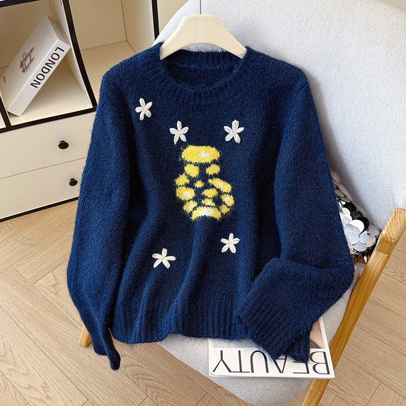 Women's Embroidered Sweater Top Outerwear