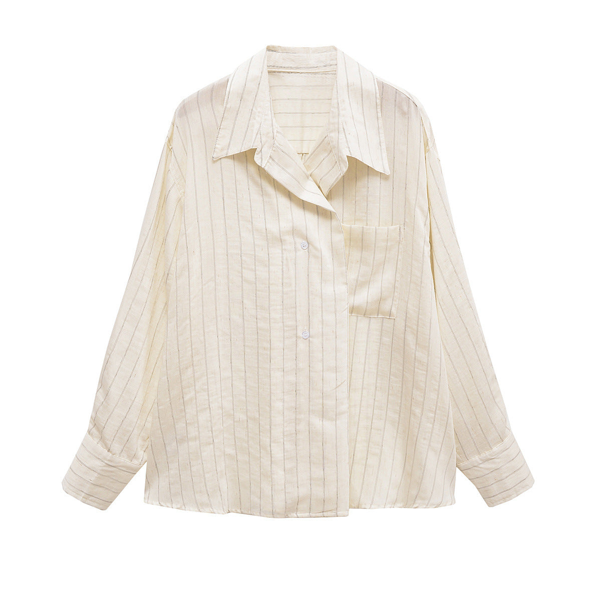 Minimalist striped open top shirt for women's wear