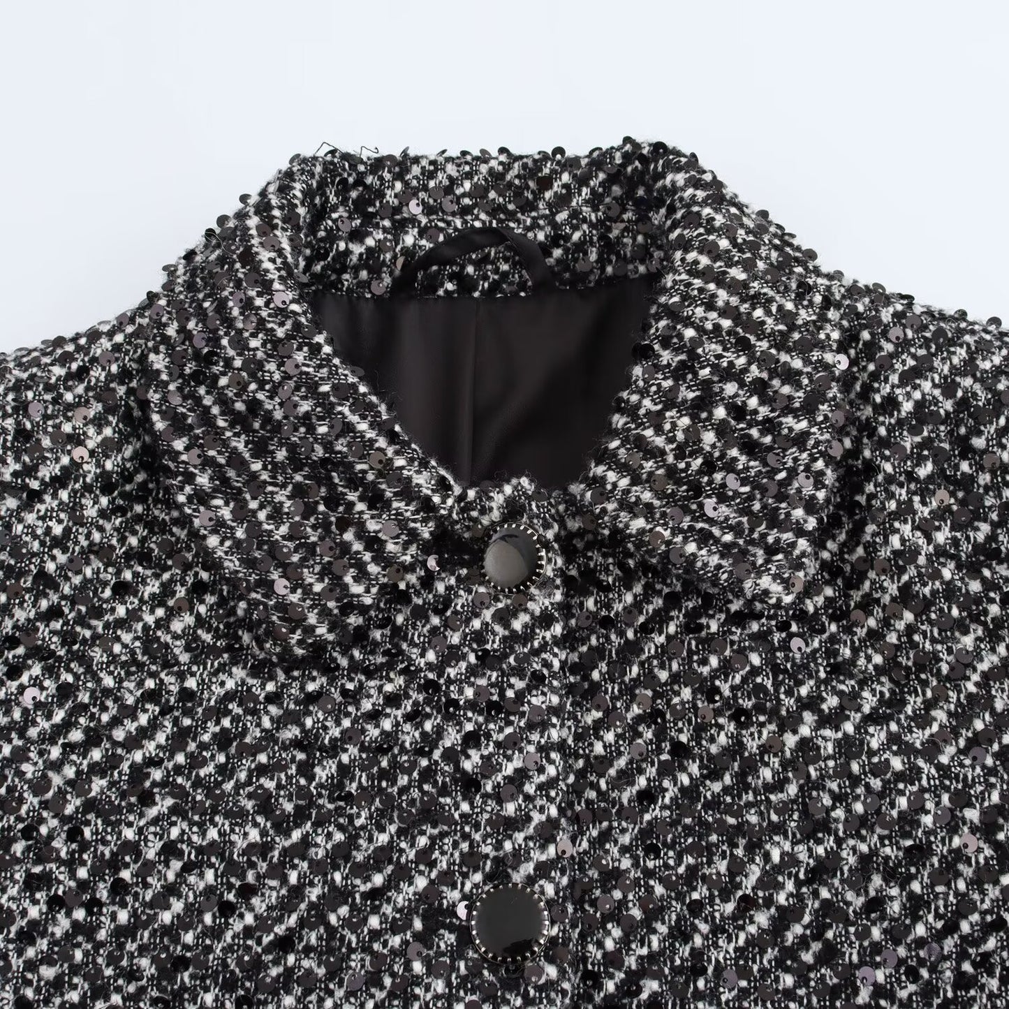 Sequin patterned casual jacket for women