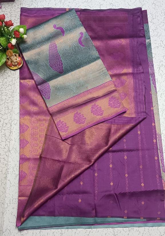 New Trending Peacock Bridal Silk Saree